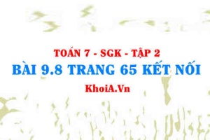 Bài 9.8 trang 65 Toán 7 Kết nối tri thức Tập 2